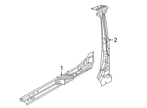 2016 Jeep Renegade Rocker Reinforcement Diagram for 68475503AA