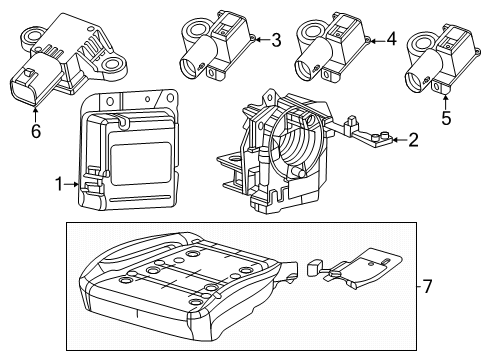 2025 Ram 1500 Sensor - Acceleration Diagram for 68547016AA