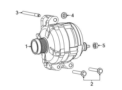 2013 Ram 1500 Alternator Diagram for 56029653AB