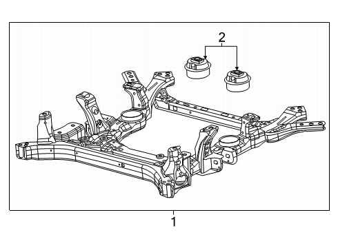 2024 Dodge Charger Daytona Suspension Mounting - Front Diagram