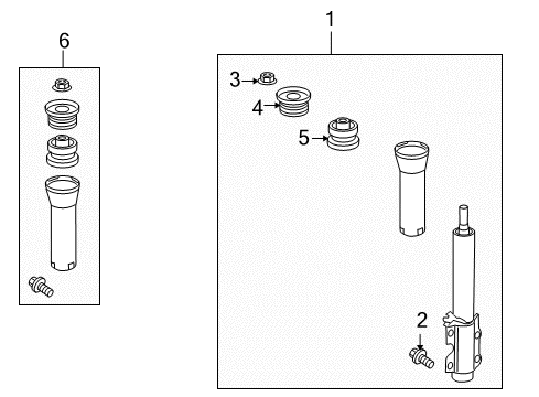 2006 Dodge Sprinter 2500 Shock Assembly Nut, Front Diagram for 5125762AA