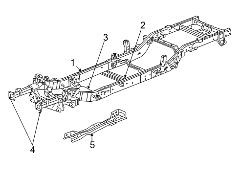 2011 Ram Dakota Frame Assembly Diagram for 68004265AD