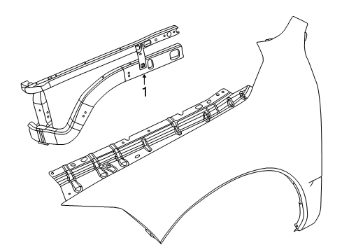 2013 Ram 1500 Inner Components - Fender Diagram