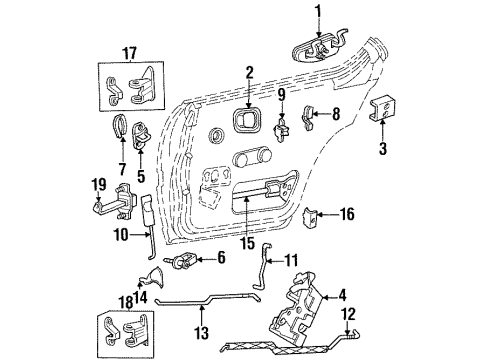 1997 Dodge Neon Handle, Inside, Black Diagram for FX39TX9