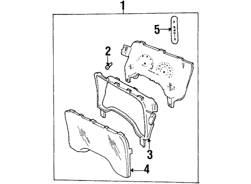 2002 Dodge Ram 3500 Cluster Assembly Diagram for 56045780AD