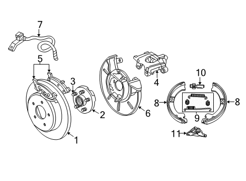 2007 Chrysler Town & Country Brake Hose, Rear Driver Side Diagram for 68211663AA