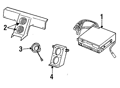 1997 Dodge Viper Speaker Housing Diagram for 4709488