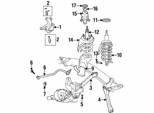 1999 Dodge Ram 1500 Ball Joints Diagram for 4746696AB