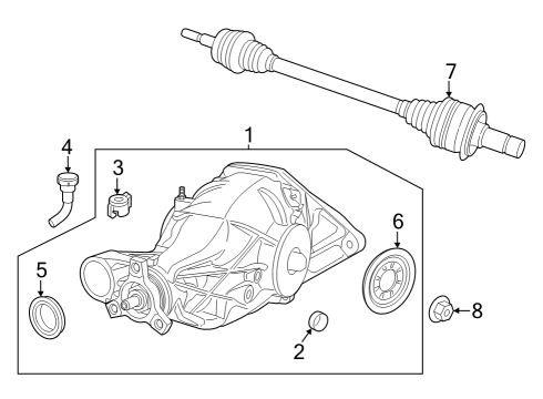 2014 Jeep Grand Cherokee Axle Assembly Diagram for 68193666AB