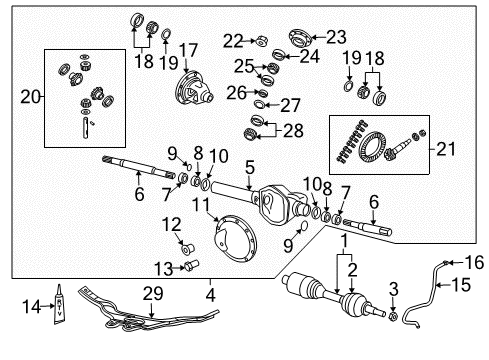 2009 Chrysler Aspen Pinion Gear, Front Diagram for 68040031AA