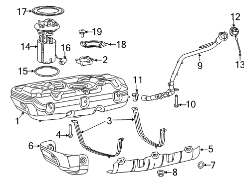 2018 Ram ProMaster City Pedal Travel Sensor Diagram for 68580344AA