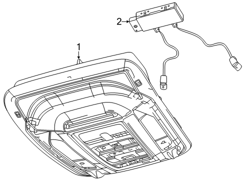 2024 Dodge Charger Daytona Overhead Console Diagram