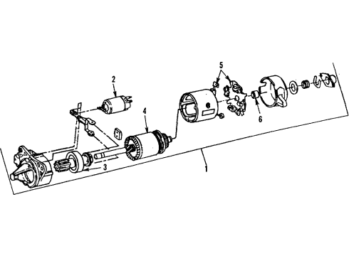 1984 Chrysler Town & Country Starter Diagram for R0171382
