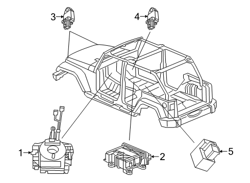 2023 Jeep Gladiator SDM Module Diagram for 68526685AA