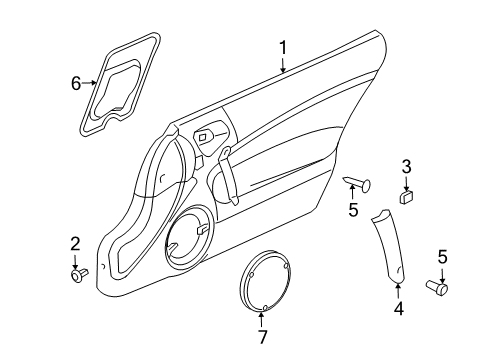 2004 Dodge Viper Interior Trim - Door Diagram