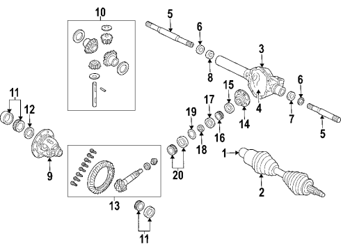 2007 Dodge Durango Drive Shaft Diagram for 52123196AB