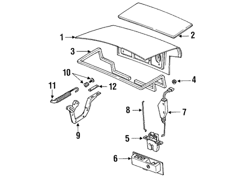 1992 Dodge Monaco Bumper, Inner Driver Side Diagram for 4396304