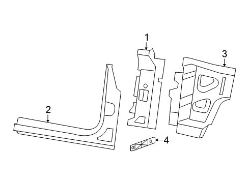 2018 Jeep Wrangler Front Pillar, Passenger Side Diagram for 68302714AC