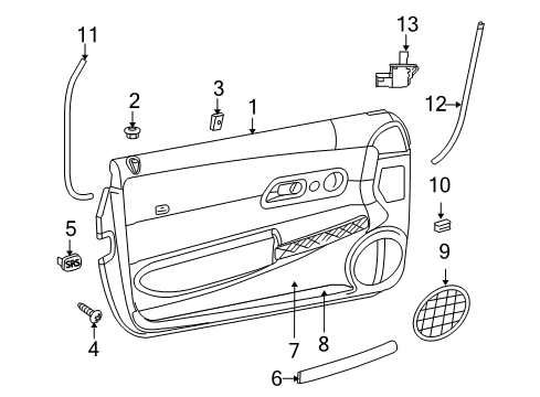 2006 Chrysler Crossfire Door Ajar Switch, Front Diagram for 5135983AA