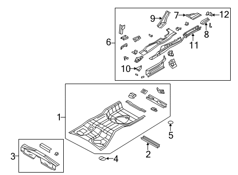 2013 Dodge Avenger Bumper Bracket, Rear Passenger Side Diagram for 5155422AA