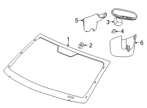2014 Jeep Grand Cherokee Mirror Inside Diagram for 68110890AE