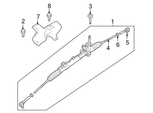 2009 Dodge Journey Steering Gear Diagram for 68145033AC