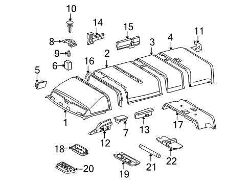 2005 Dodge Sprinter 2500 Interior Trim - Roof Diagram