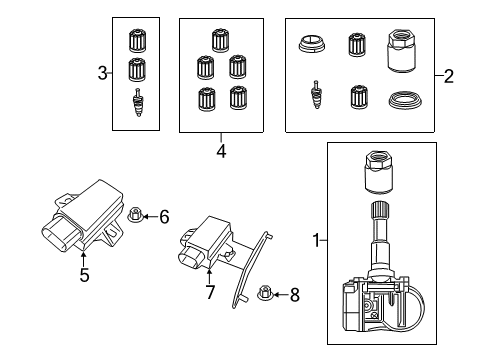 2012 Chrysler 200 TPMS Sensor Diagram for 68078861AC