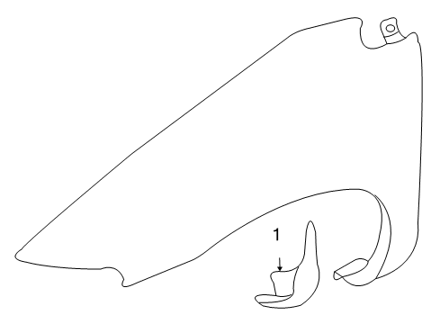 2001 Chrysler Town & Country Mud Guard, Front Lower Passenger Side Diagram for RQ72TZZAA