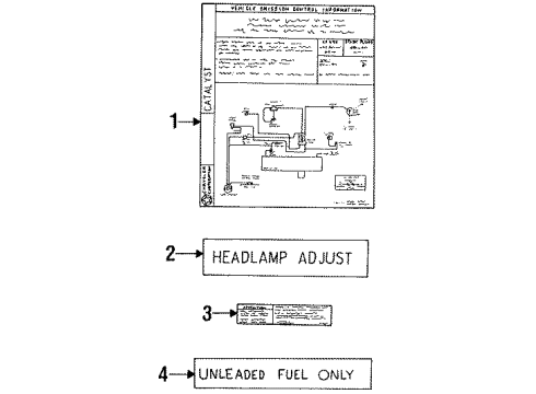 1995 Dodge Intrepid Info Label Diagram for 4792051