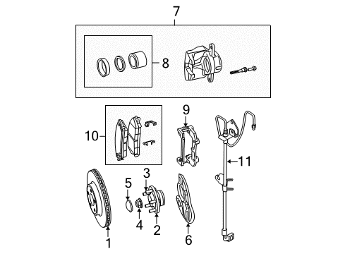 2007 Dodge Magnum ABS Sensor Diagram for 4779341AC