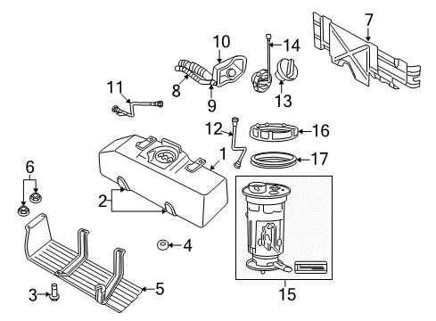 2011 Ram Dakota Fuel Pump Diagram for 68025169AE