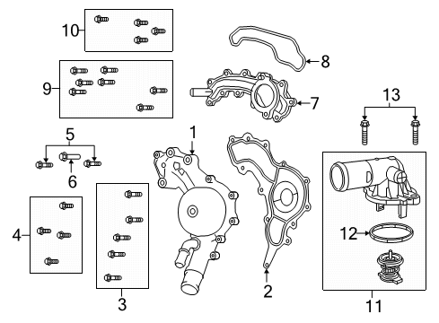 2018 Jeep Wrangler Thermostat Housing Diagram for 4893926AH