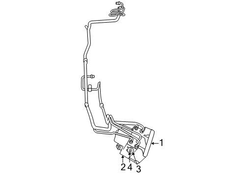 2004 Dodge Viper ABS Control Unit Grommet Diagram for 5264880AA