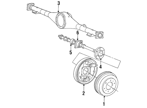 1990 Dodge Ram 50 Axle Housing - Rear Diagram