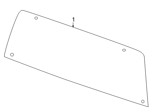 2012 Ram 2500 Glass & Hardware - Back Glass Diagram