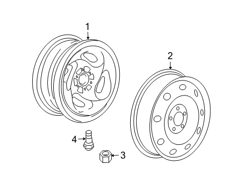 2007 Chrysler Aspen Wheel, Alloy Diagram for 68051680AA