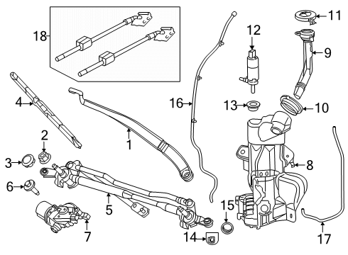 2022 Chrysler Pacifica Control Module, Front Diagram for 68194700AB