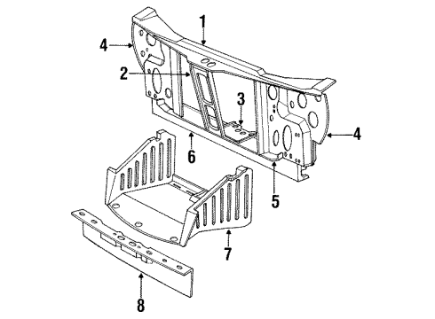 1991 Chrysler TC Maserati Radiator Support Diagram