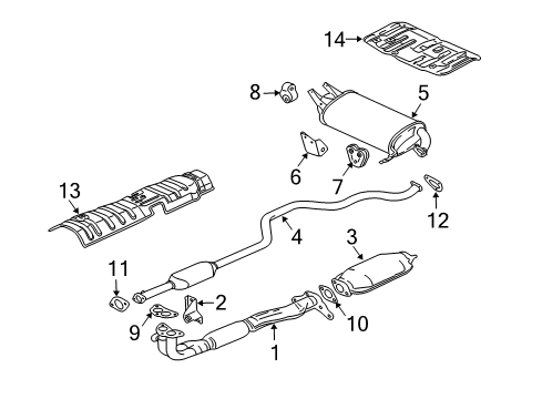 Front Pipe Seal Diagram for MB687021