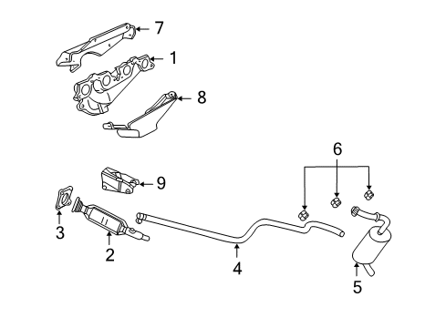 2001 Dodge Neon Front Pipe Diagram for 5278622AC