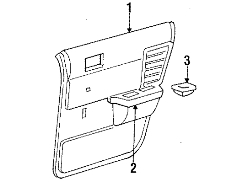 1993 Chrysler LeBaron Interior Trim - Rear Door Diagram