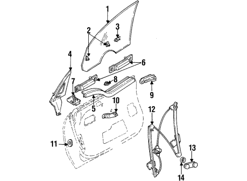 1997 Dodge Neon Plate Nut, Rear Diagram for 6100047