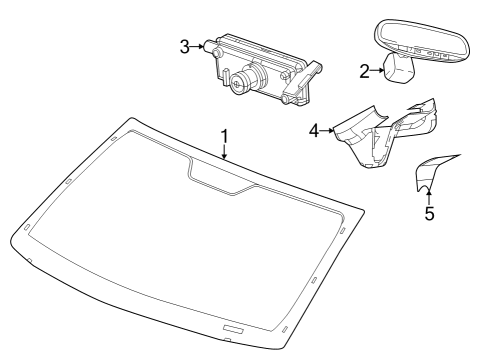 2023 Jeep Grand Cherokee Windshield Diagram for 68378327AH