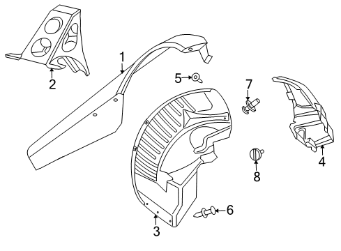 2010 Dodge Viper Fender & Components Diagram