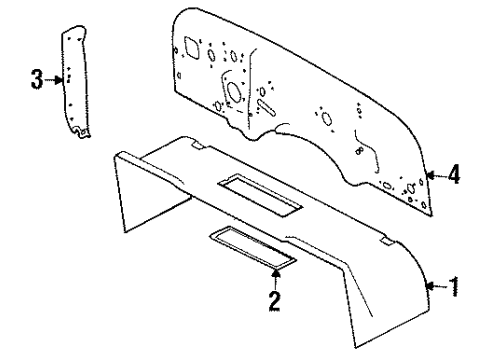 1994 Jeep Wrangler Weatherstrip Diagram for 55008119