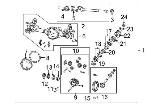 2007 Dodge Ram 1500 Axle Shafts, Front Driver Side Diagram for 5086667AB