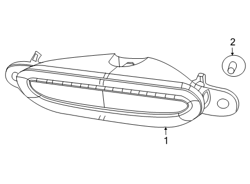2007 Chrysler Sebring High Mount Lamp, Rear Center Diagram for 5113614AA