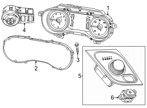 2022 Chrysler Pacifica Instrument Cluster Diagram for 68529070AA