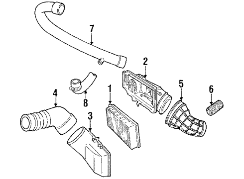 1992 Dodge Spirit Air Filter Diagram for 4268981